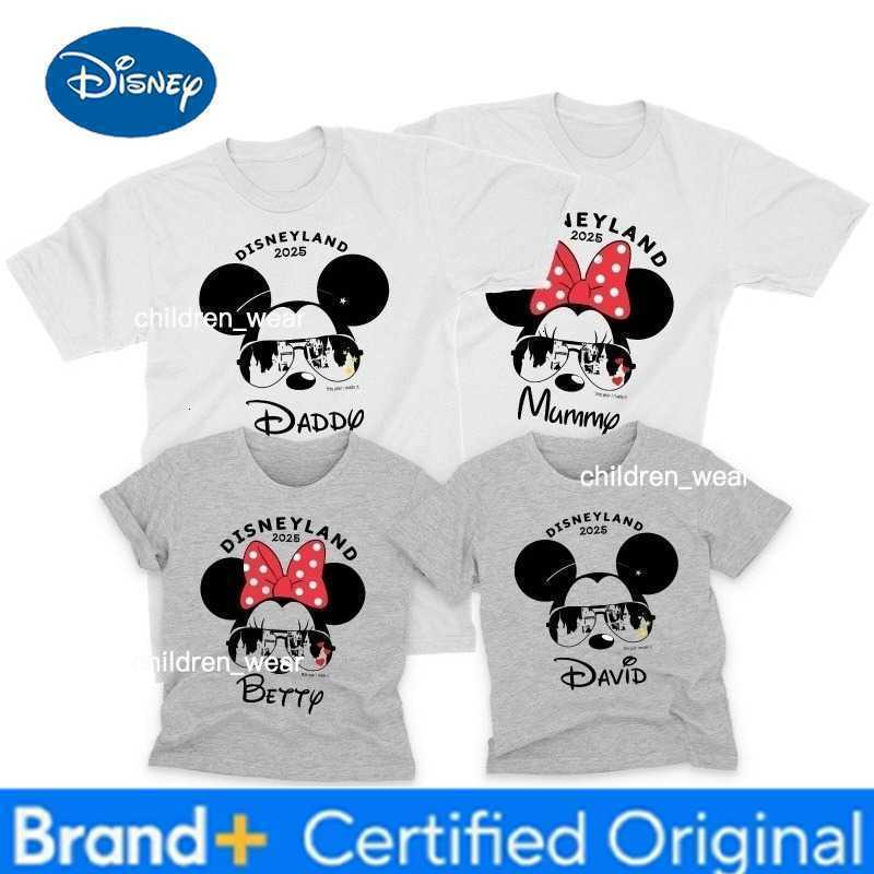 Disney Family Disneyland Holiday T-Shirt Personalized Mickey Minnie Custom Adult Mens and Womens Printed Casual Short Sleeve H260304