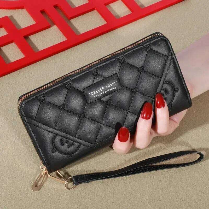 New Wallet Women's European and American Card Zipper Handbag Embroidered Mobile Phone Bag C260304