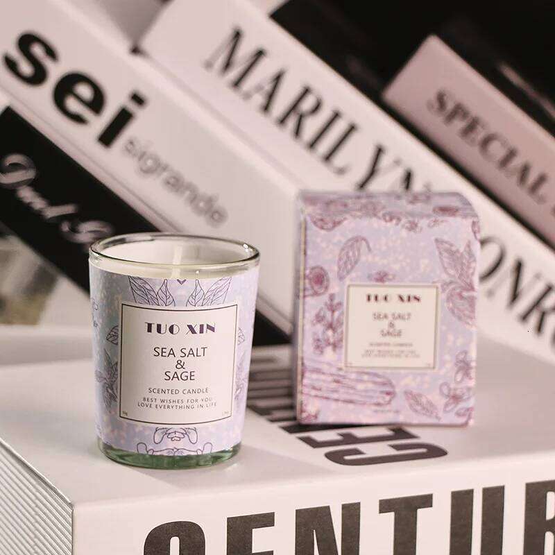 Aromatherapy Premium Gift Box Scented Candles Glass Handmade Soy Wax Smokeless For Home Decoration Candle Valentines Day W260304