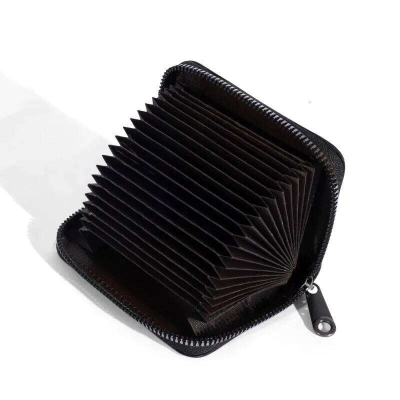 20 Detents Cards Holders PU Business Bank Credit Bus ID Card Holder Cover Coin Pouch Anti Demagnetization Wallets Bag Organizer C260304