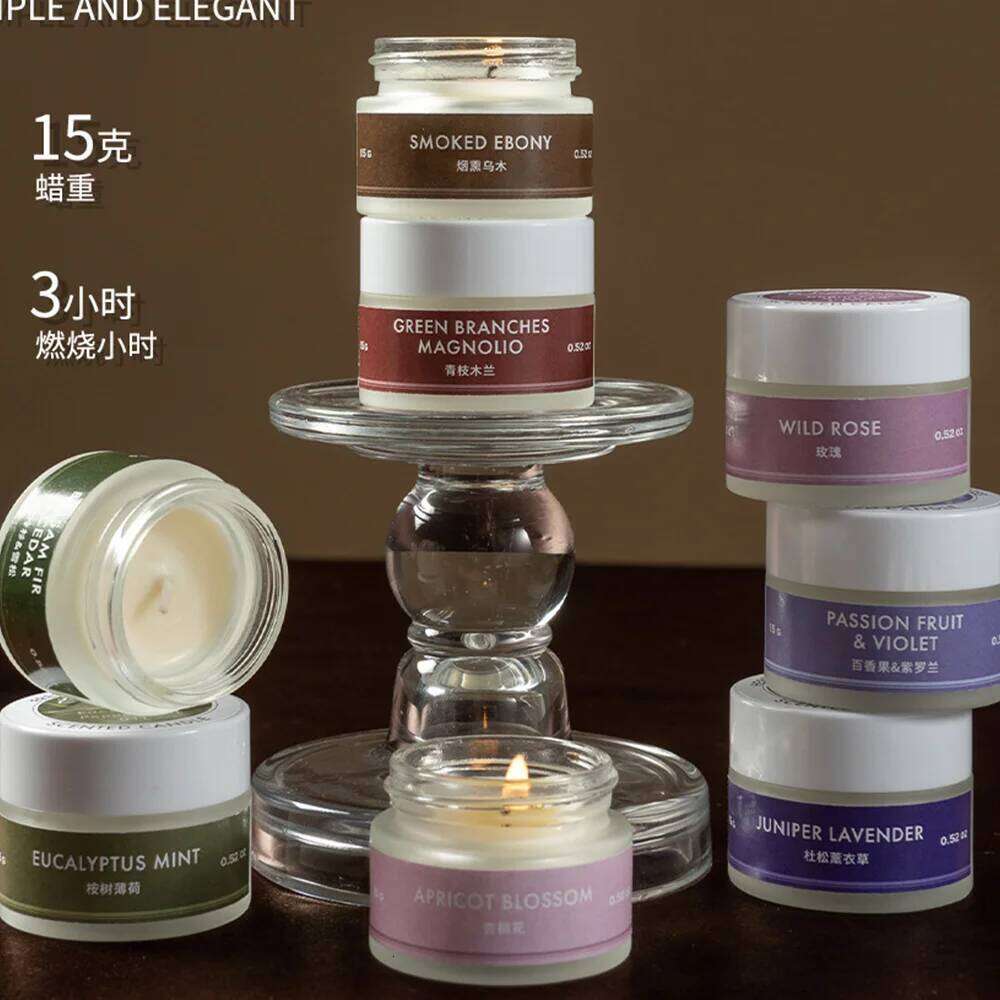 1Pc Hot-selling Essential Oil Series Scented Candle, 12 Scents Soy Waxes for Home Fragrance Decoration Air Freshener, Rose Mint W260304