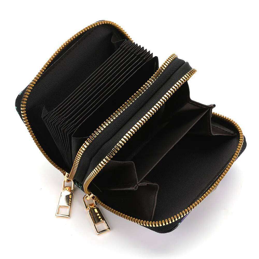 Women's Large Capacity Multi-Card Slot Coin Wallet Double Zipper Credit Card Holder For Women C260304