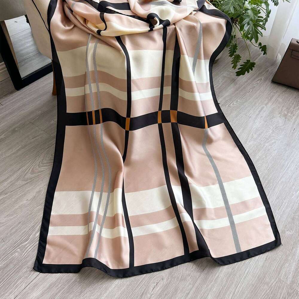 NEW Elegance Scarf Spring Summer Women Beach Sunscreen Fashion Party Shawl China Quality Silk Lady Popular Print Scarves Hijab XJ260304