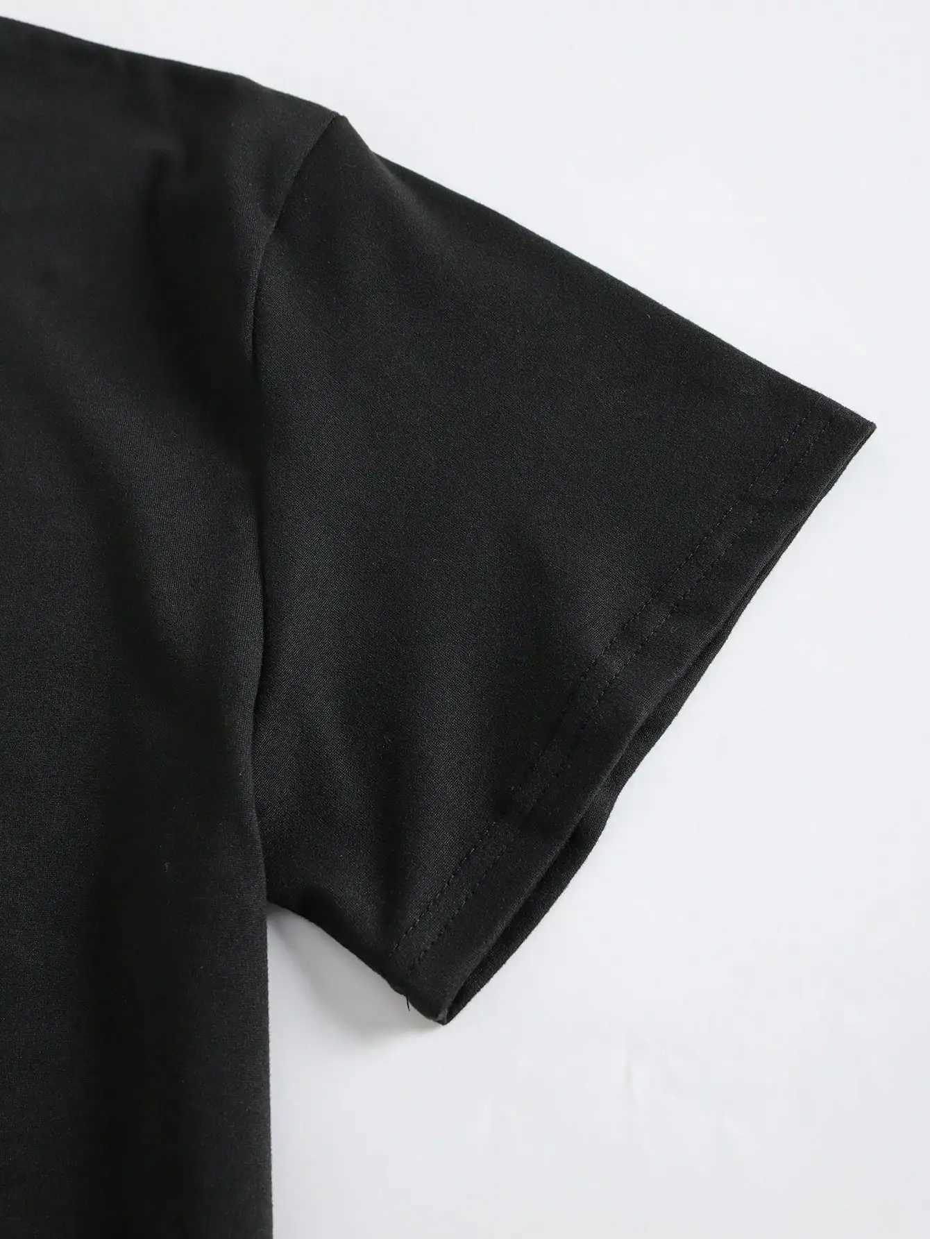 Womens Summer Bodycon Elegant Sexy Round Neck Short Sleeve Fashionable Versatile Slim Dress Lettering Print A-line hip-hugging M260304