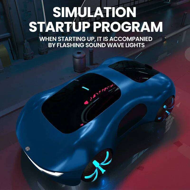 2.4G 1/18 RC Toy with Spray Light Kids Light-Controlled Watch Stunt Drift Car Remote Control Toys for Boys Z260303