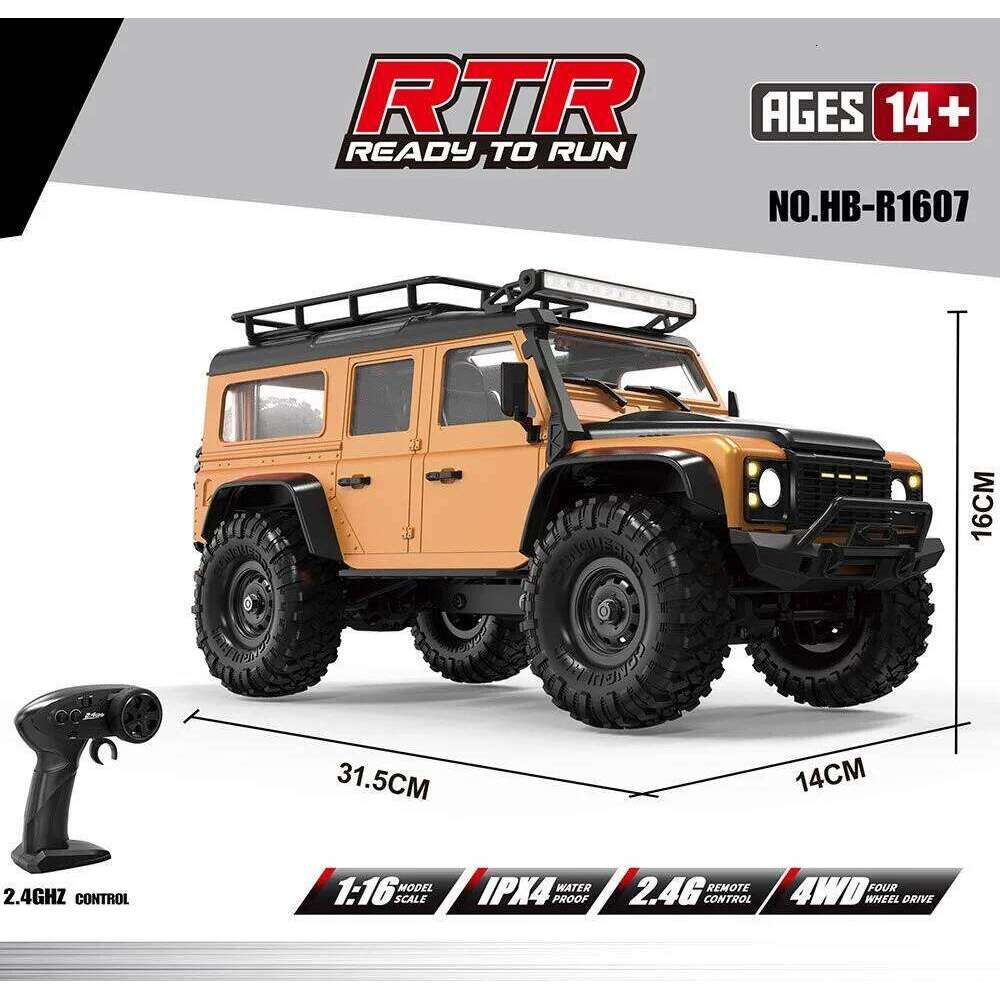 New 2025 HB-R1601-R1603 1:16 horse Rc Remote Control Model Simulation Car 4WD Off-road climbing car Boys' toy Z260303