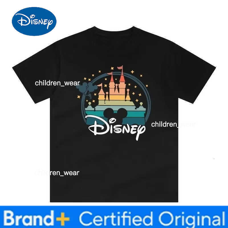 Disney 2026 New Hot Boys and Girls Childrens Clothing Family Parent-child Clothing Summer T-shirt Cartoon Print Casual Sports H260304