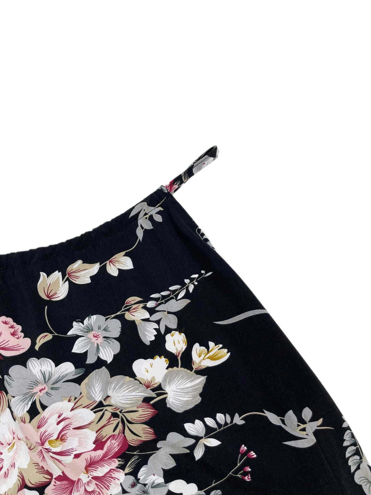 Womens Floral Print High Slit Thigh Halter Dress - Summer Sleeveless Sexy Bodycon Beach Party Clubwear M260304