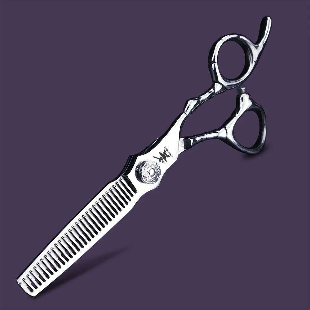 Silver 6-inch muscle handle hair for hairdressers, cutting and various sizes of thinning scissors H260303