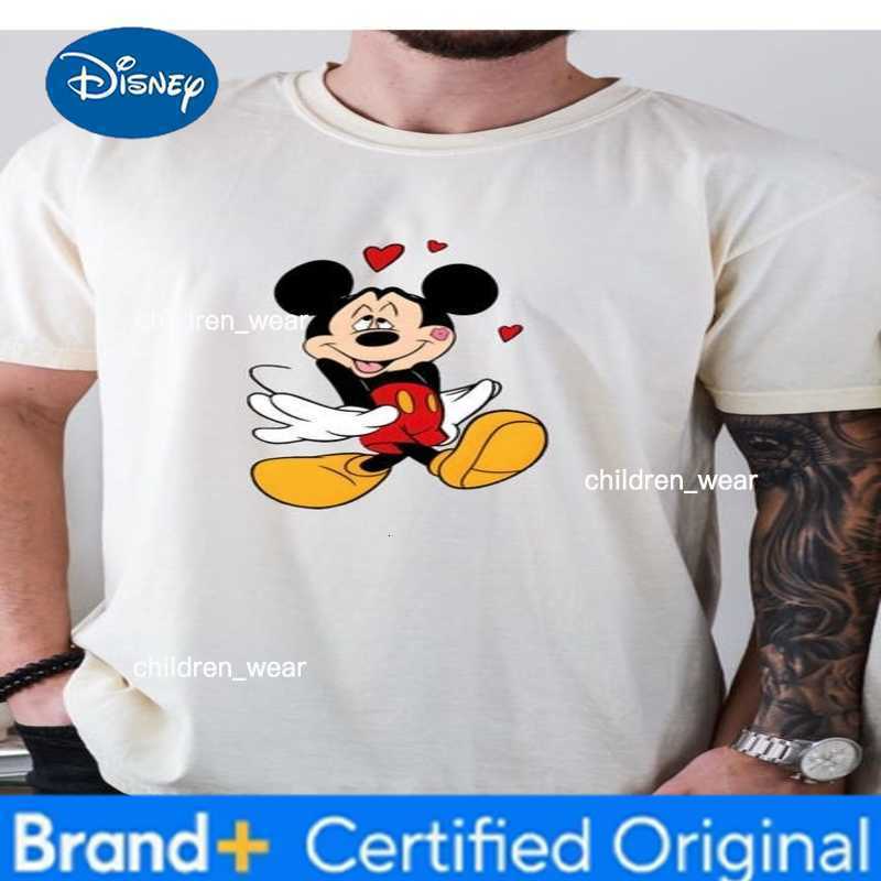 Disney Summer Minnie T-shirts Valentines Day Couple Outfits Plus-size Mens Shirts Couple Cotton Tops Childrens Womens Tops H260304