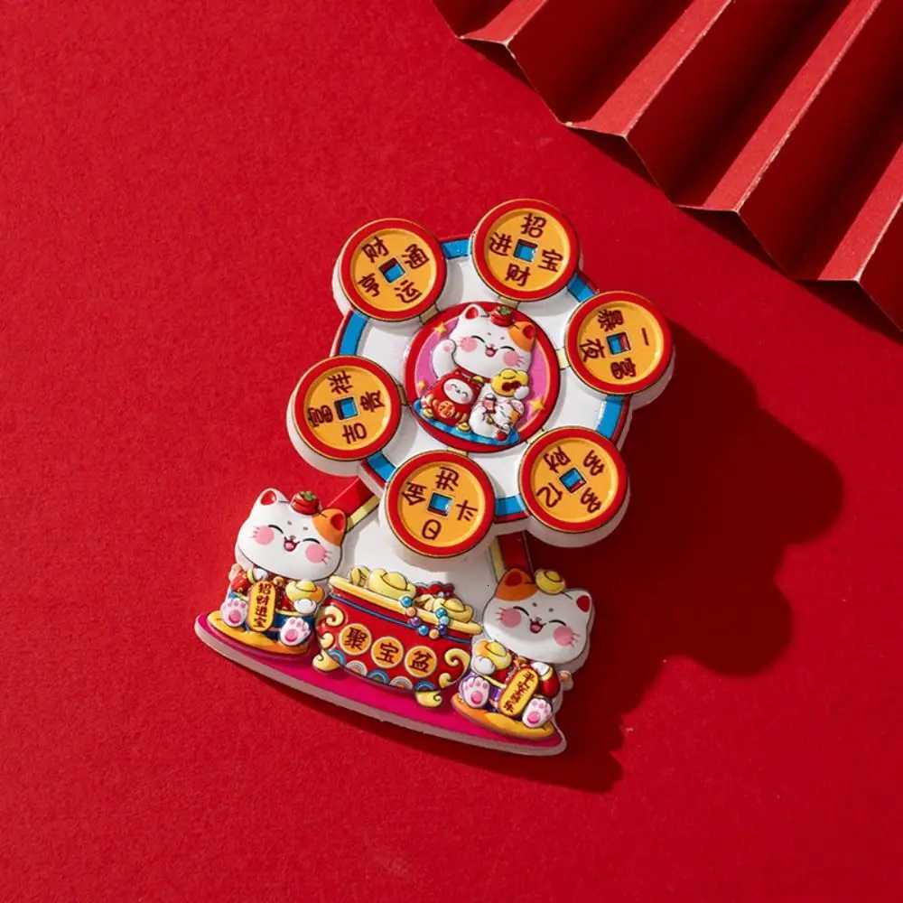 This 3D rotating God of Wealth fridge magnet brings festive luck and charm to your home decor during the Spring Festival.T260304
