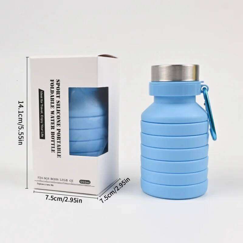 Creative Sports with Carrying Ring Retractable Folding Portable Silicone Outdoor Convenient Water Cup S260303
