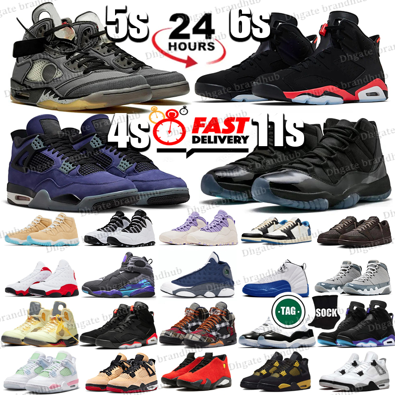 With Box 4s 5s 11s basketball shoes 4 Black Cat 11 Gamma Pearl H-Town Taxi Varsity Red Pearl Pink Canyon Purple Orchid Thunder men women sneakers trainers sports shoe