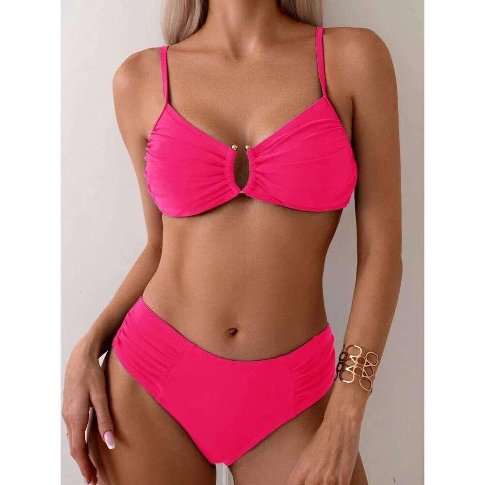 Sexy Bikini Women's Swimsuit 2025 Two-piece Swimwear High Waisted Bikinis Set Female Bathing Suit Push Up Swimming for Beachwear Y260303
