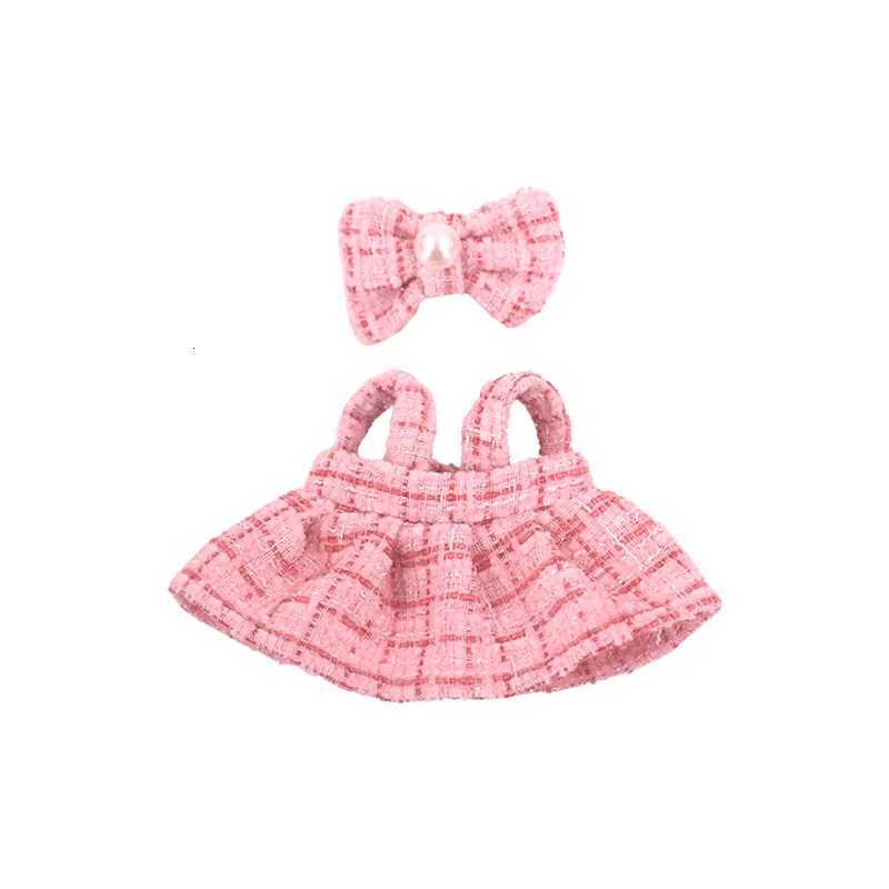 For 17cm Anime Labubu Doll Bow Clothes Cute Doll Decoration Dress Up Short Skirt Doll Accessories Girl Children Holiday GiftT260304