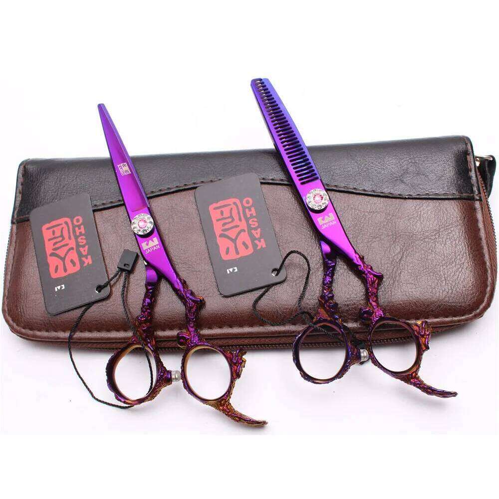 Professional 6 inch Hairdressing Barber scissors Straight Thinning Hair Cutting Tool H260303