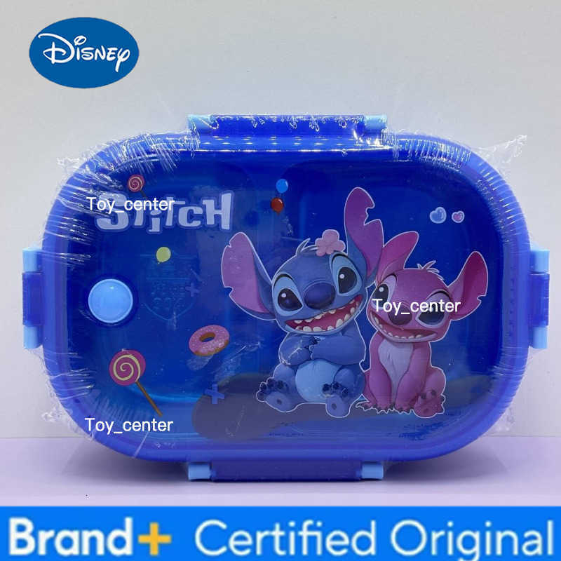 Disney Stitch Lunch Box with Spoon Cartoon Stainless Steel Bento Boxes Student Portable Food Container School Outdoor Picnic Box H260304