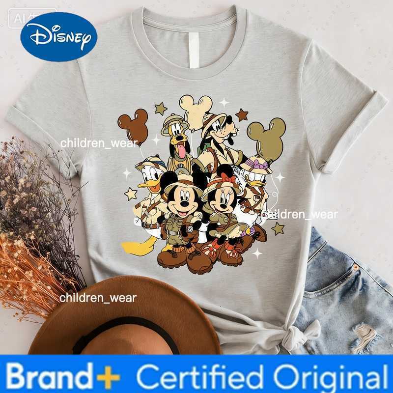 Disney 2026 Safari Kingdom 2d Cotton T-Shirt Summer Breathable Family T Shirts Clothing Harajuku Parents And Children Clothing H260304