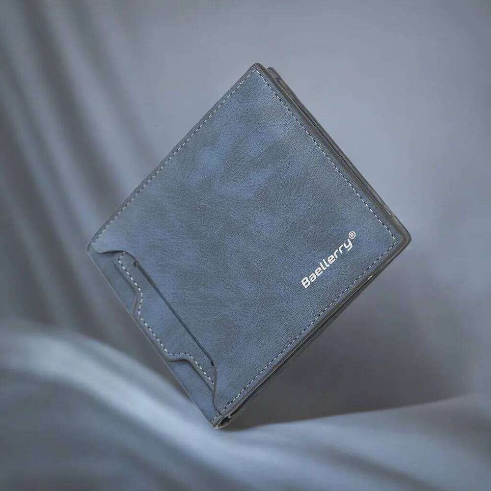 Men's Short Wallet PU Leather Multi - Card Slots Fashion Bifold Purse with Photo/Coin Pocket Slim Business Wallets C260304