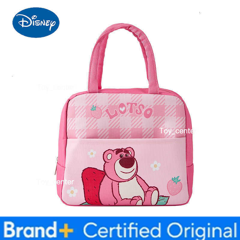Cute Disney Lotso Thermal Lunchbox Bag Cartoon Camping Picnic Bag Student School Waterproof Oxford Cloth with Lunch Bag Gift H260304
