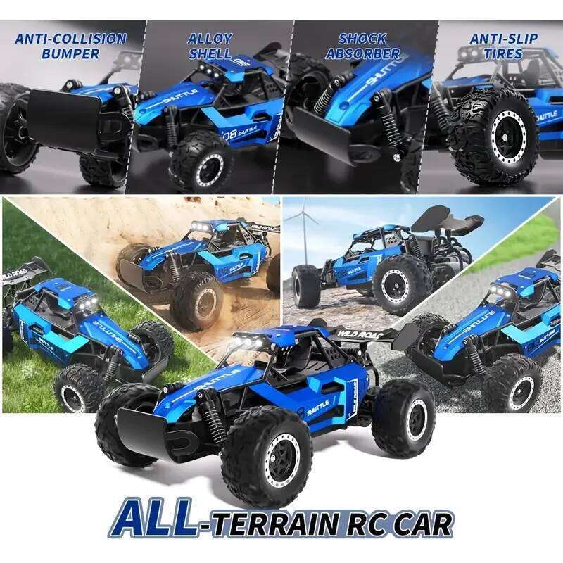 DK087 All Terrain Fast RC High Speed 20KM/H 2WD Electric Off-Road Remote Control Car 2.4Ghz Truck Toy Gift for Kid Adult Z260303