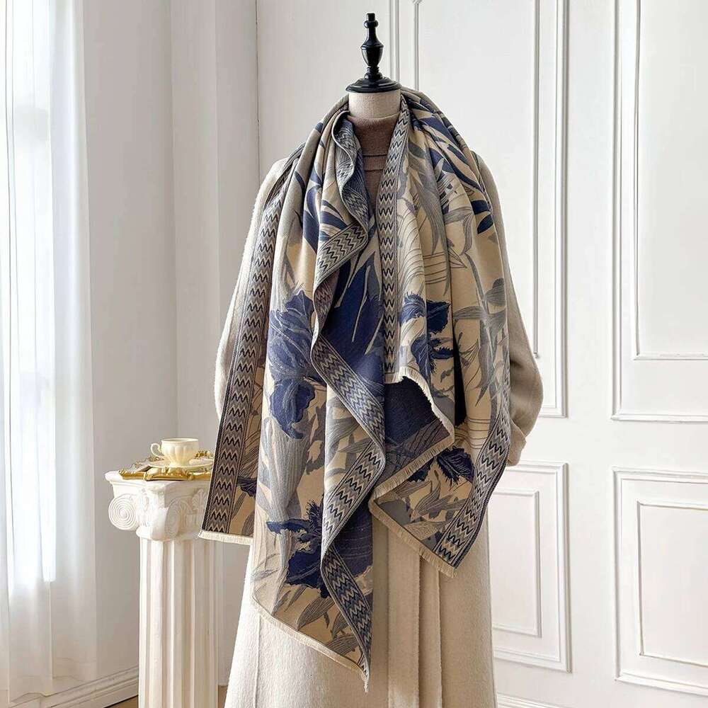 Luxury Brand Women's Cashmere Pashmina Shawl Soft Thick Warm Winter Wrap Scarf Female Bandana Style Blanket Bufanda XJ260304