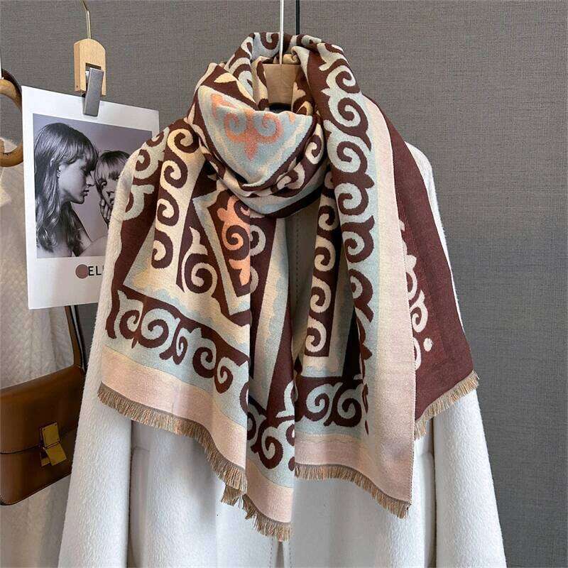 Luxury Winter Imitation Cashmere Scarf Women 2025 Design Warm Pashmina Blanket Poncho Scarves Female Shawl Thick Foulard Bufanda XJ260304