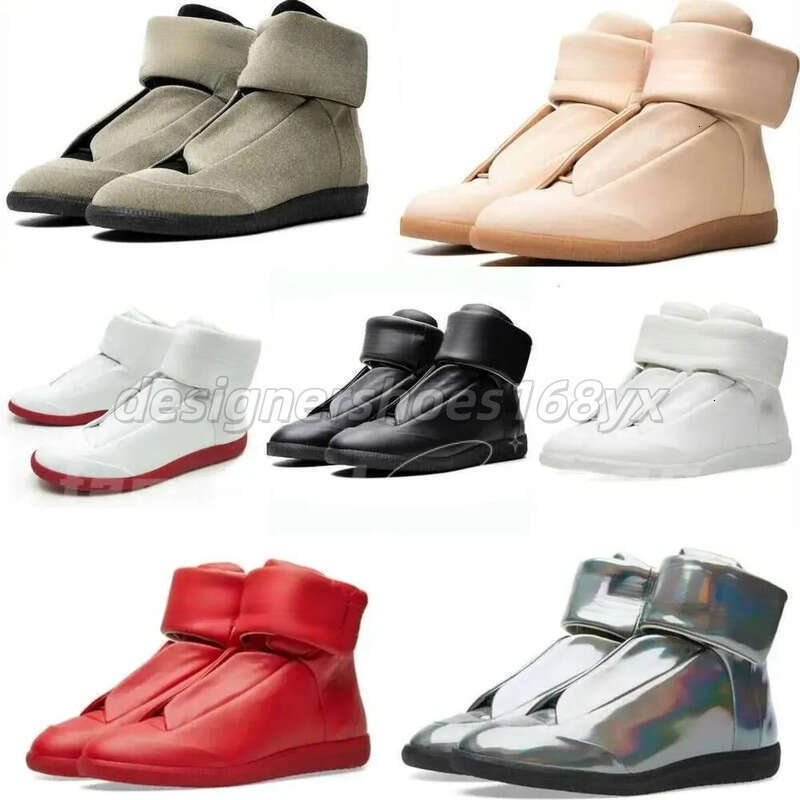 designer sneakers brand Mm22 Maison Future high top sneakers boots front touchstrap fastening leather round toe party dress technical casual boots with shoes box
