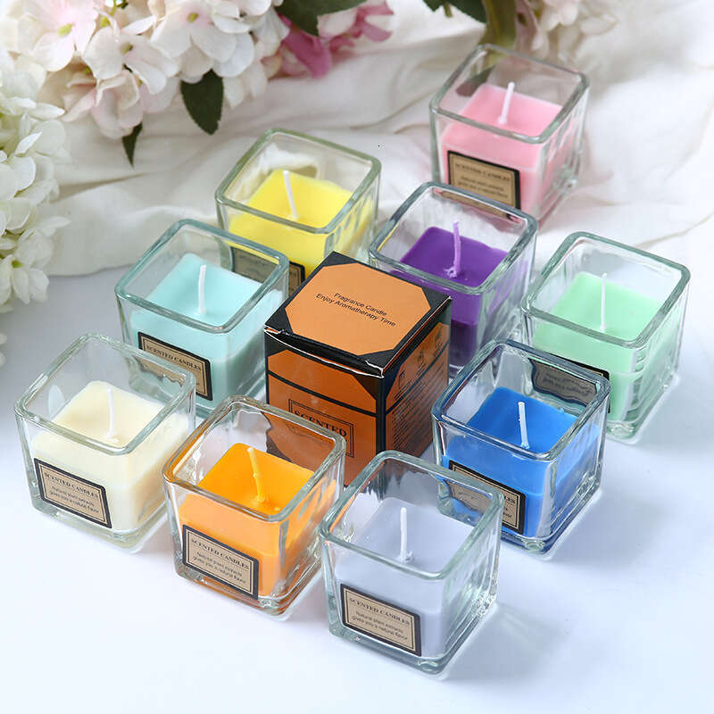 Aromatherapy Glass Cup Romantic Incense Proposal Candlelight Dinner Birthday Party Smokeless Candle Christmas W260304