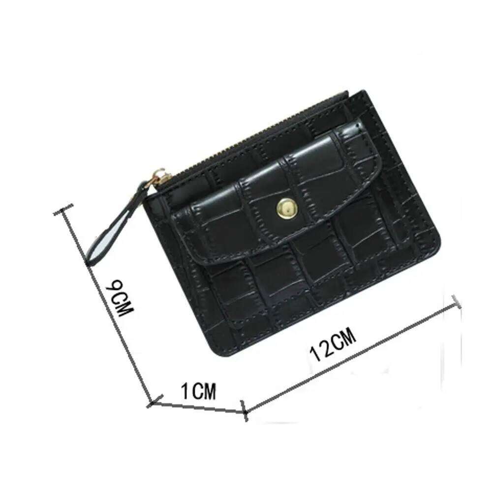 Money Bag Crocodile Pattern For Girls ID Zipper PU Leather Korean Card Holder Wallets Women Coin Purse C260304