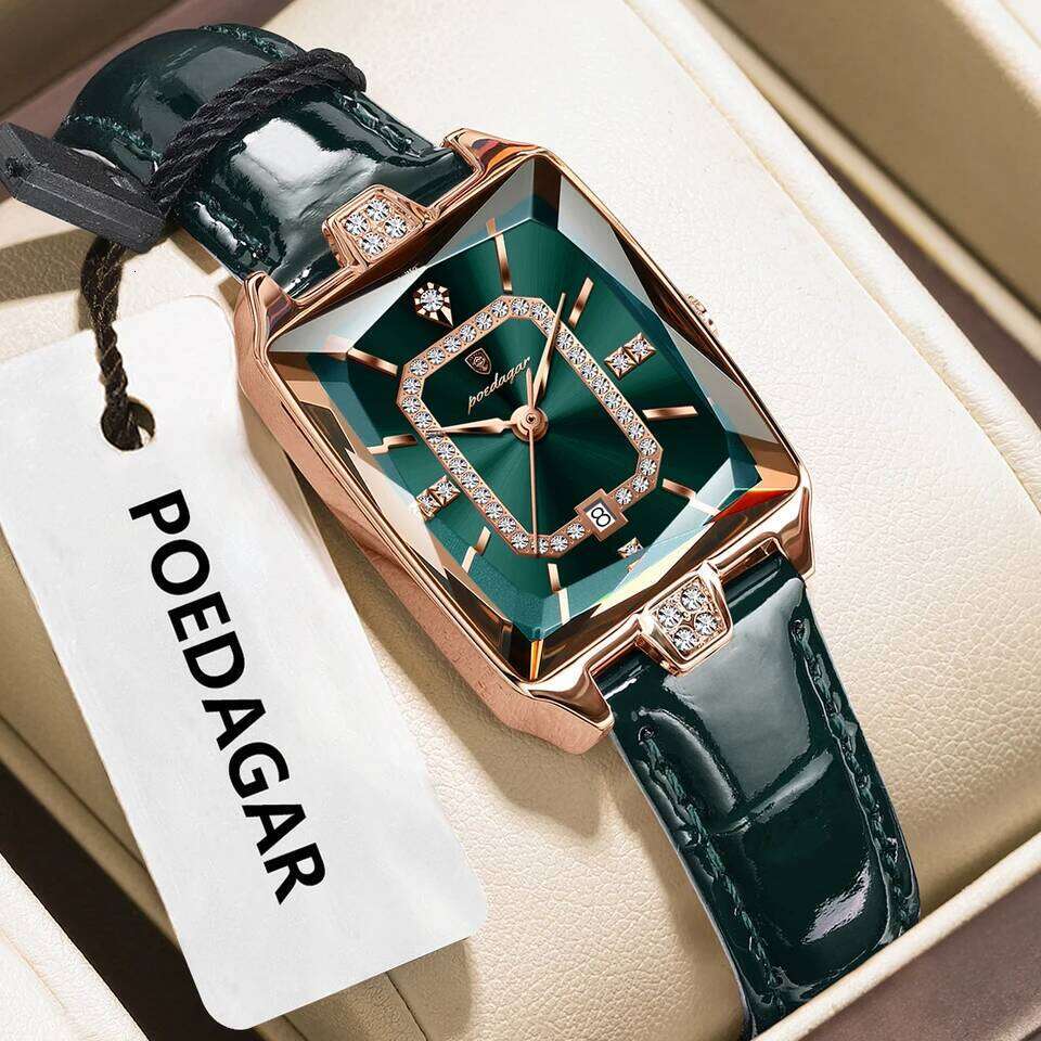 POEDAGAR Original Luxury Women Wristwatch Waterproof Leather Date Woman Watch Elegant High Quality Quartz Women's Watches Reloj XJ260303
