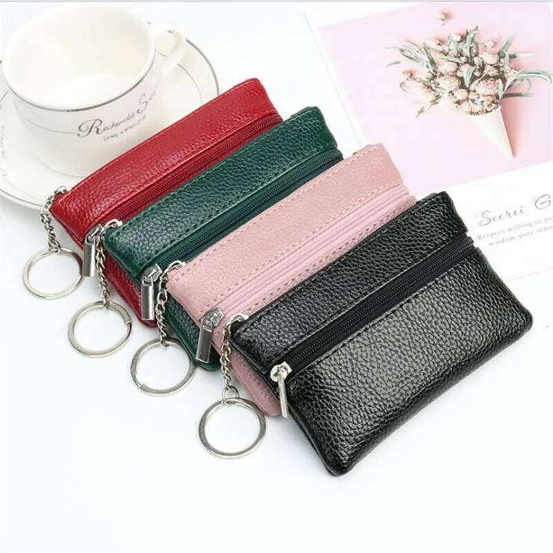 Fashion Leather Coin Purse Women Small Wallet Change Purses Mini Zipper Money Bags Children's Pocket Wallets Key Holder Clutch C260304