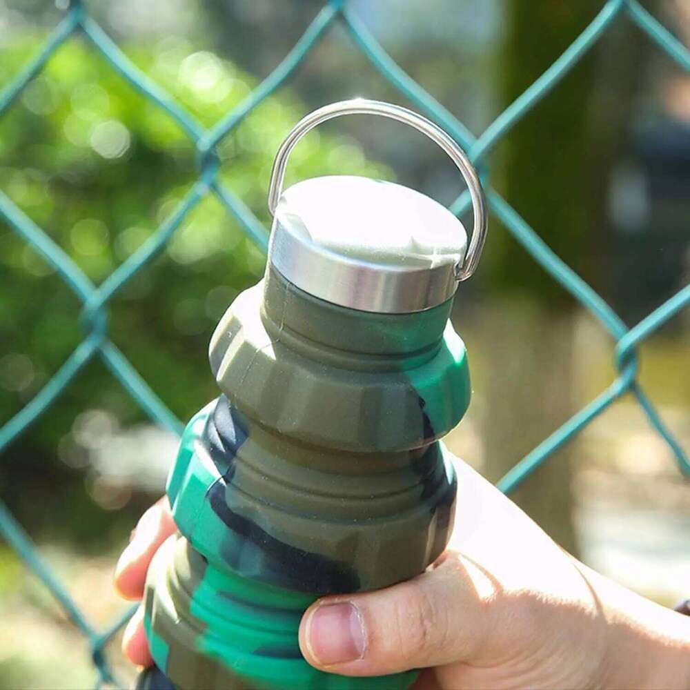 500 milliliters foldable silicone-powered water bottle S260303