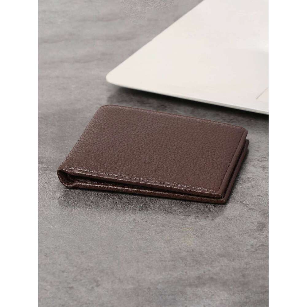 "Men's Slim Minimalist Solid Color Short Wallet Business, Boss, and Young Professionals - Essential for Commute C260304