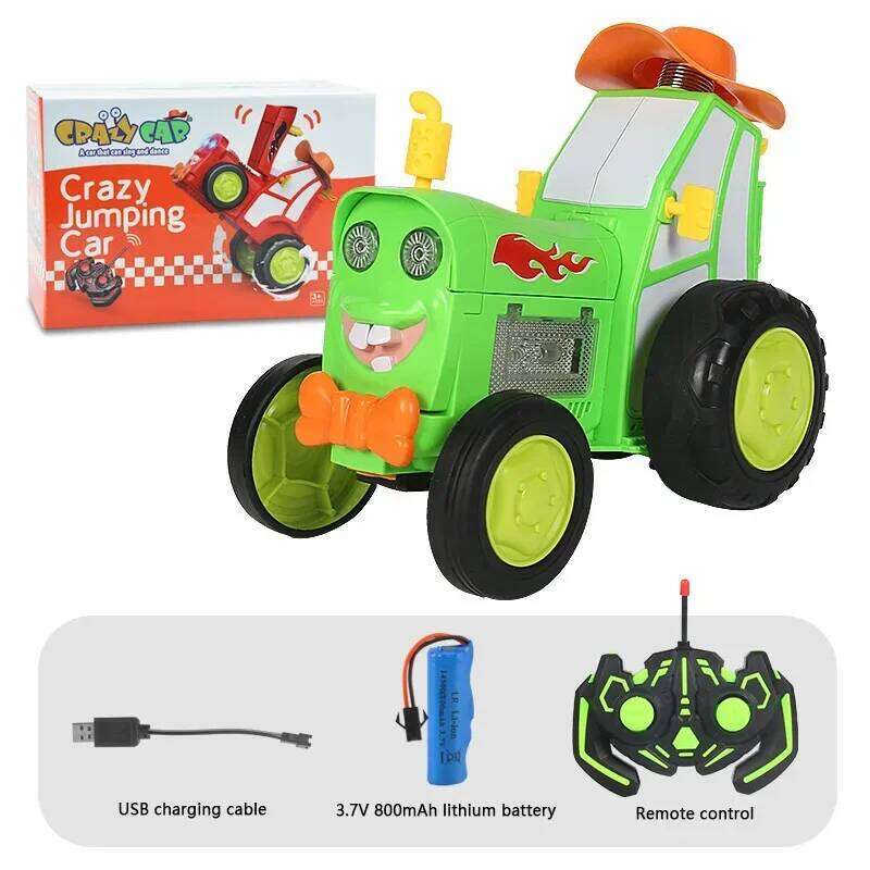 Crazy Jumping Stunt Wireless Infrared Remote Control Car Dance Lights Music Swing Fun New And Unique Children's Toys Z260303
