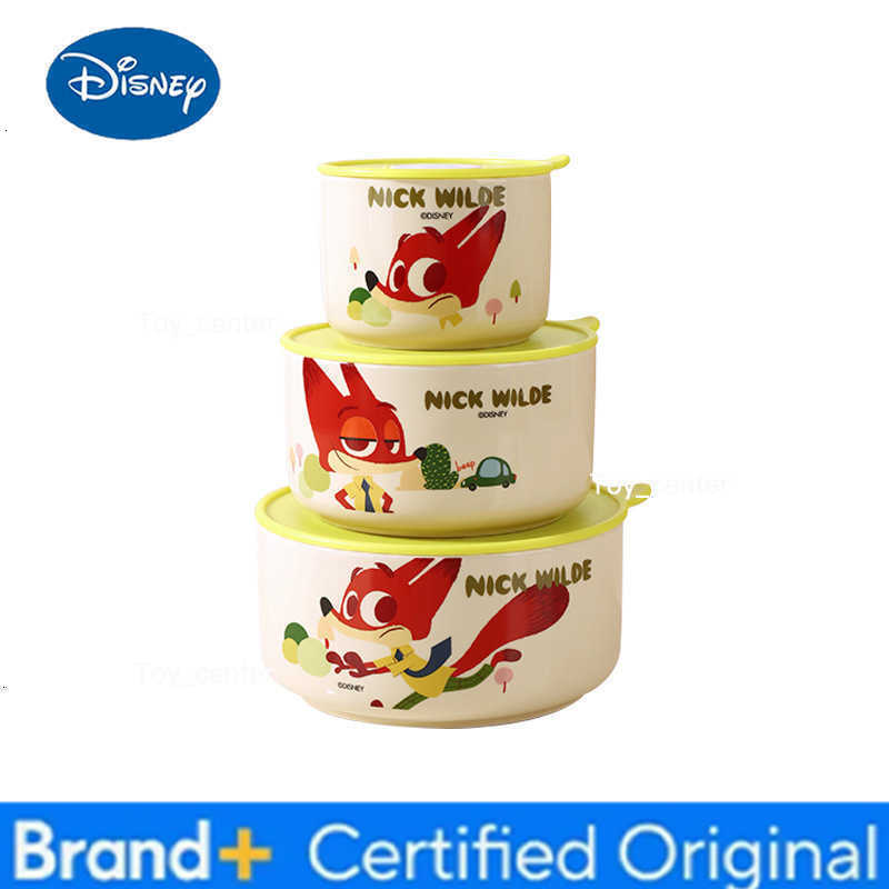 Disney Zootopia Ceramic Food Storage Containers Round With Lid Microwave Safe Lunch Box For Office School Judy Hopps Nick Wilde H260304