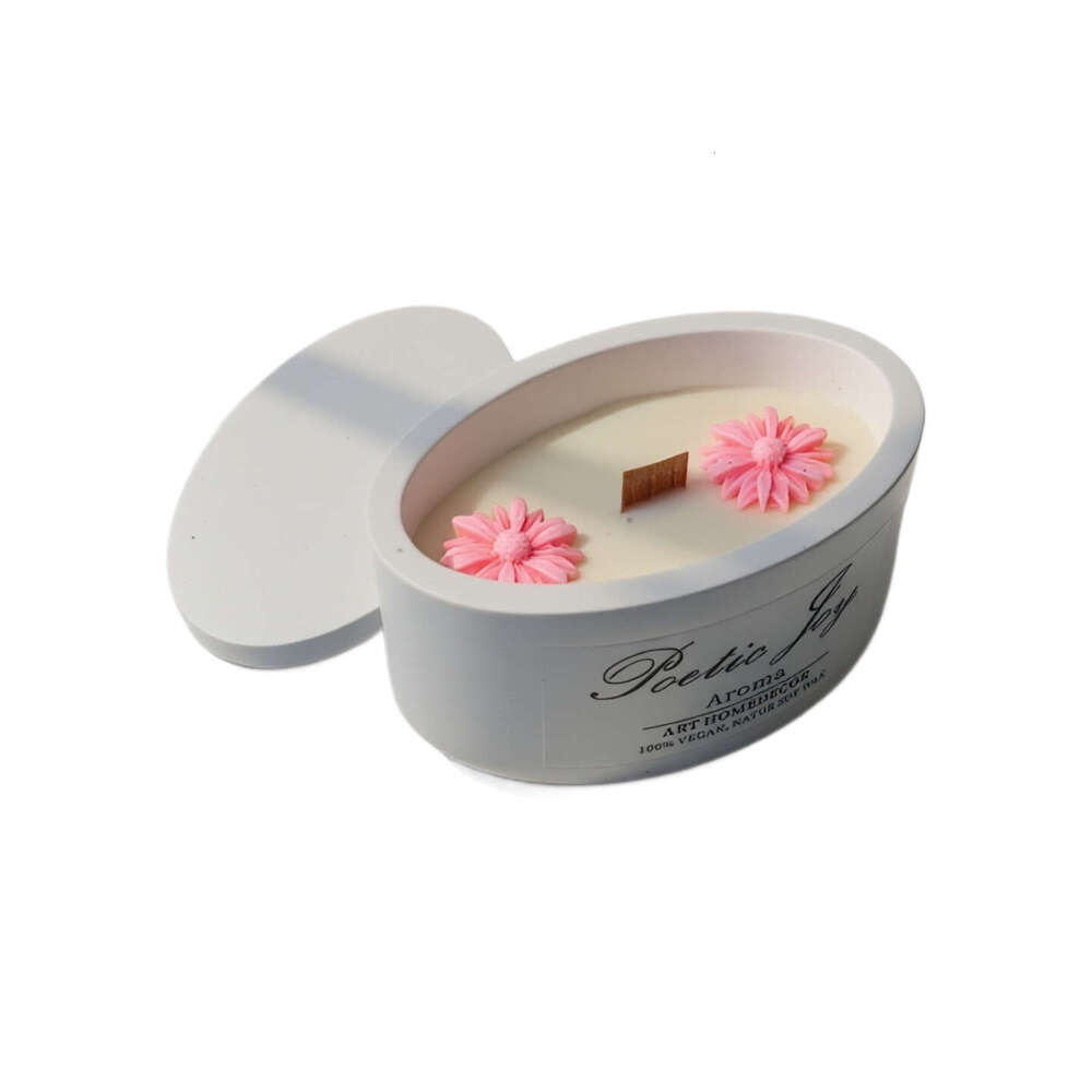 Cross-Border Amazon Fragrance Small Peony Flower Soy Candle Aromatherapy Gift Holiday Souvenir Ornament W260304