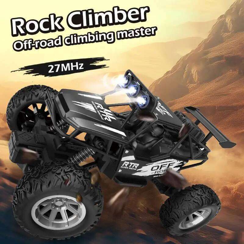 1:20 R/c Remote Alloy Car, Full Function Radio Control High Performance Climbing Vehicle, LED Roof Light, Christmas gift Z260303