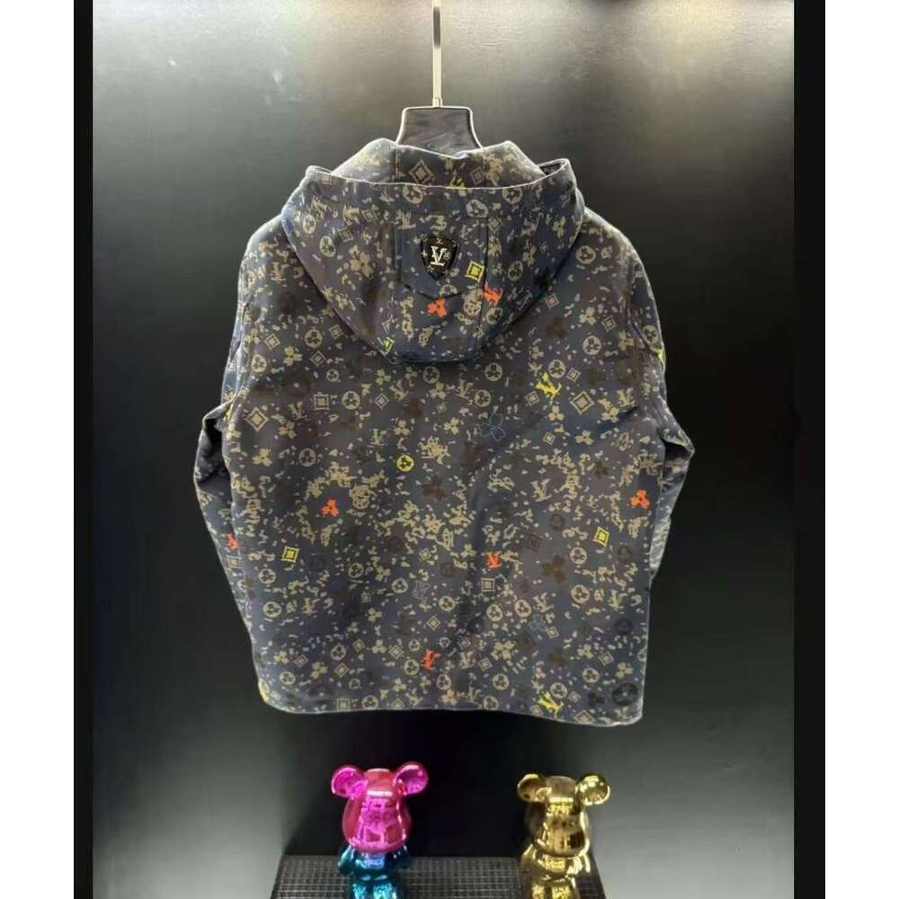Unisex Autumn New Style Simple, Fashionable, Casual Printed Hooded Jacket With Subtle Patterns And A High-End Feel