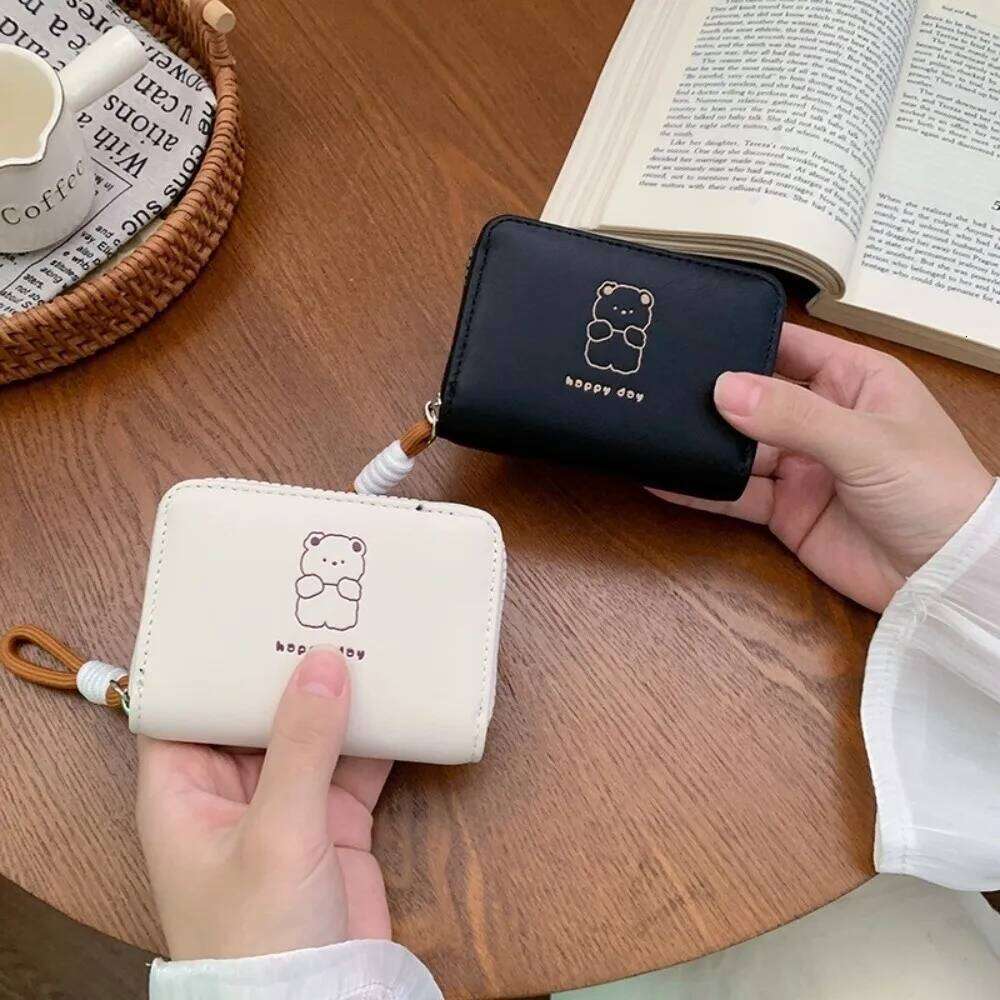 Cute Cartoon Women Wallet Bear Rabbit Cat Pu Leather Coin Purse Card Holder C260304