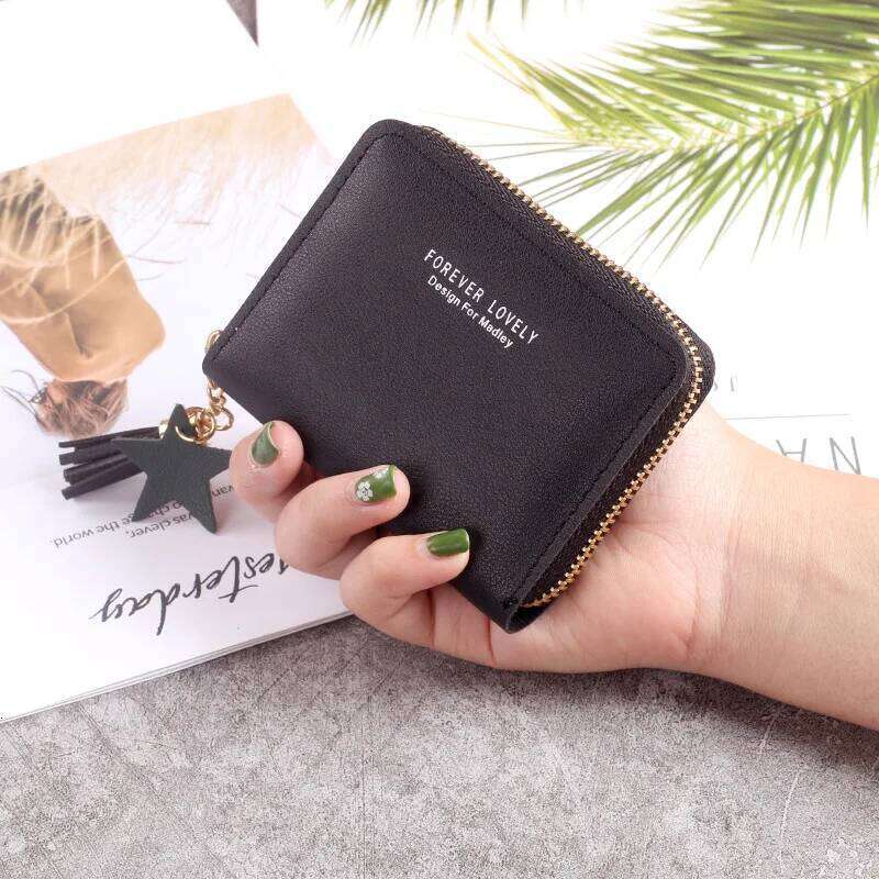 2024 Korean version of mini ladies zipper cute coin purse students short Su Liu female wallet C260304