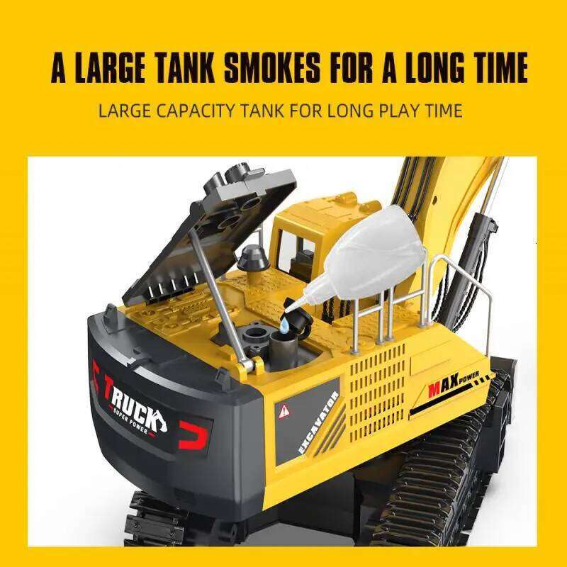 Alloy Rc Excavator Truck Toy Remote Control Engineering Trucks Electric Vehicle Machine Games for Kids Boys Birthday Gifts Z260303