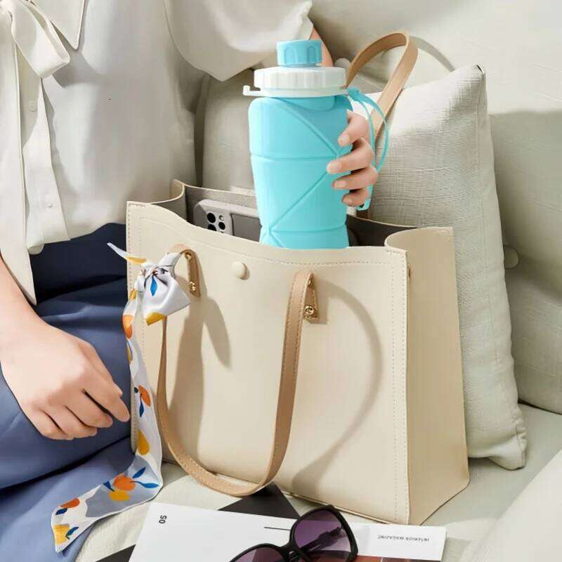 Collapsible Silicone Sports Bottles 600ml Portable Large Capacity Leakproof Bottle Outdoor Picnic Camping Water Cup S260303