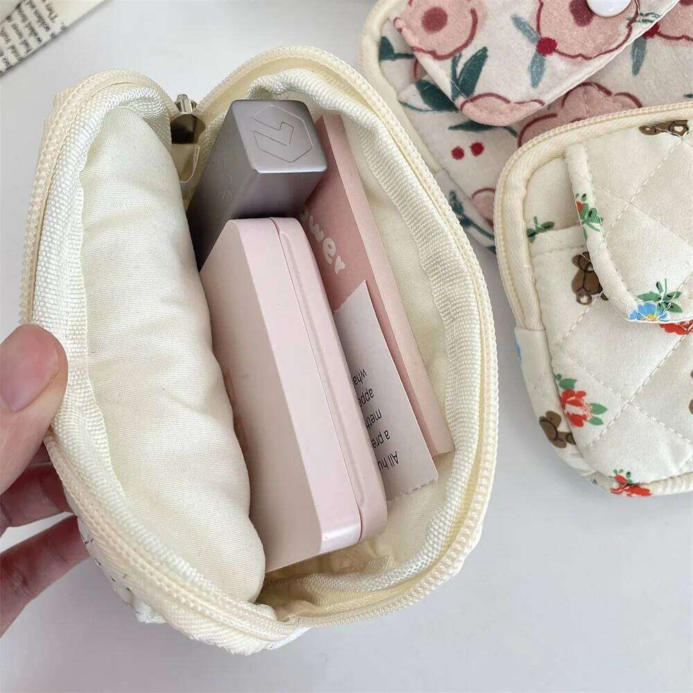 Cute Cartoon Print Coin Purse High Quality Kawaii Wallet for Women New Small Earphone Key Bank Card Storage Bag Pouch Travel C260304