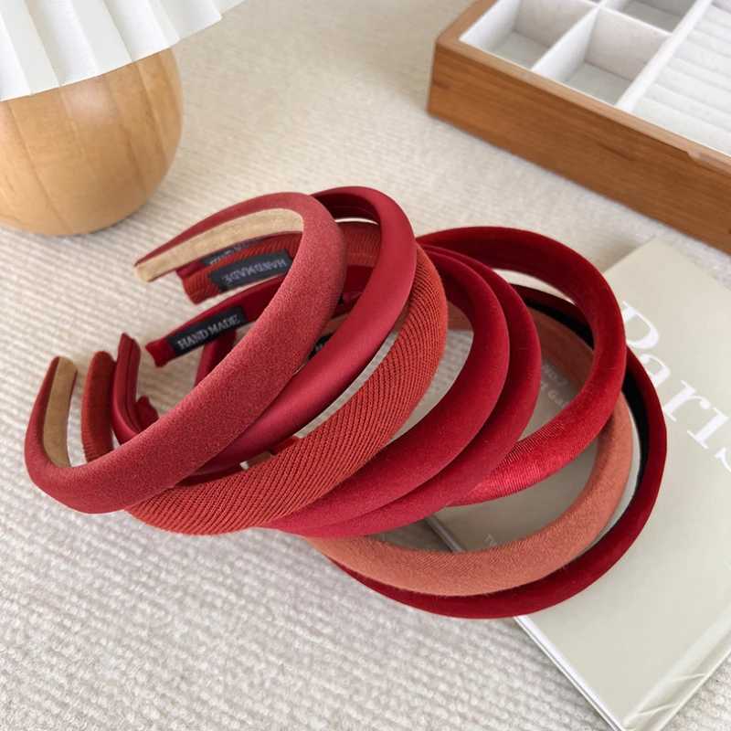 New Years Red Thin Headband for Women Girls Sweet Sponge Hair Hoop Christmas Decorate Hair Band Fashion Hair Accessories Gifts H260304 - view 6