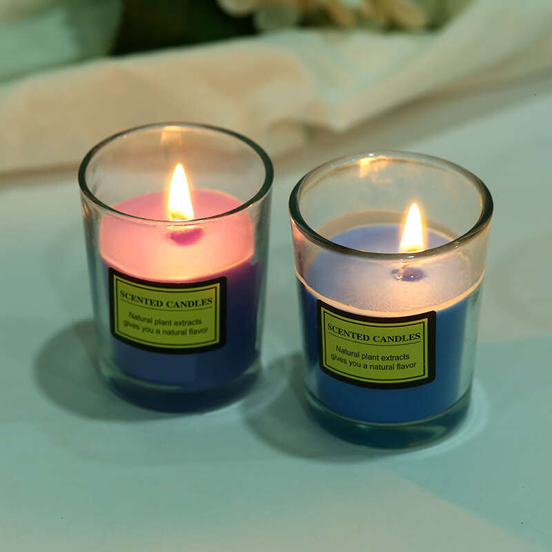 Gift Box Smokeless Odor Removal Indoor Aromatherapy Glass Romantic Fragrance Candle 103 Cup W260304