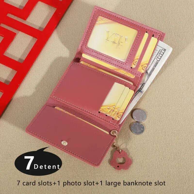 2023 New Small Female Cat Short Fold Personalized Student Cute Mini Fashion Zero Wallet C260304