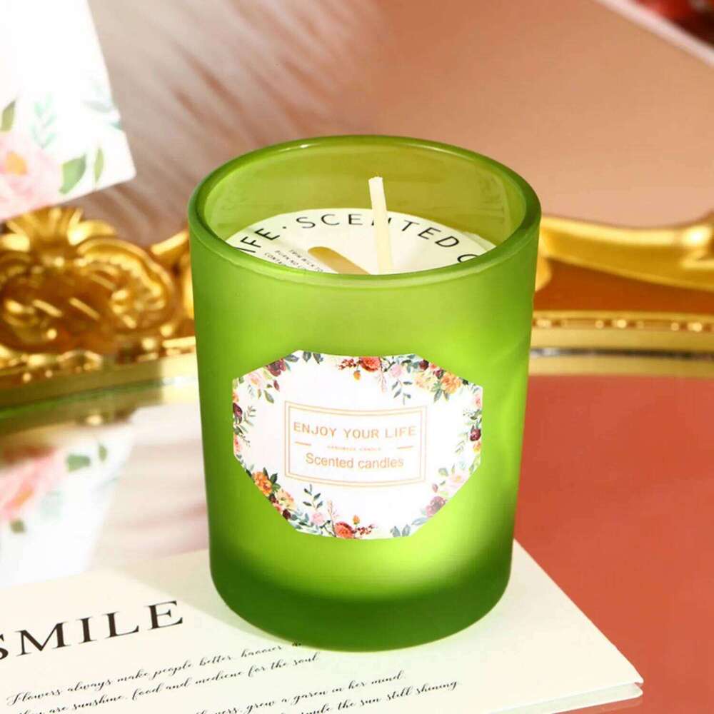 1pc Smokeless Scented Glass Jar Candle - Aromatherapy Plant Wax Niche Candle, Multi-Purpose for Home Wedding Party Gatherings W260304