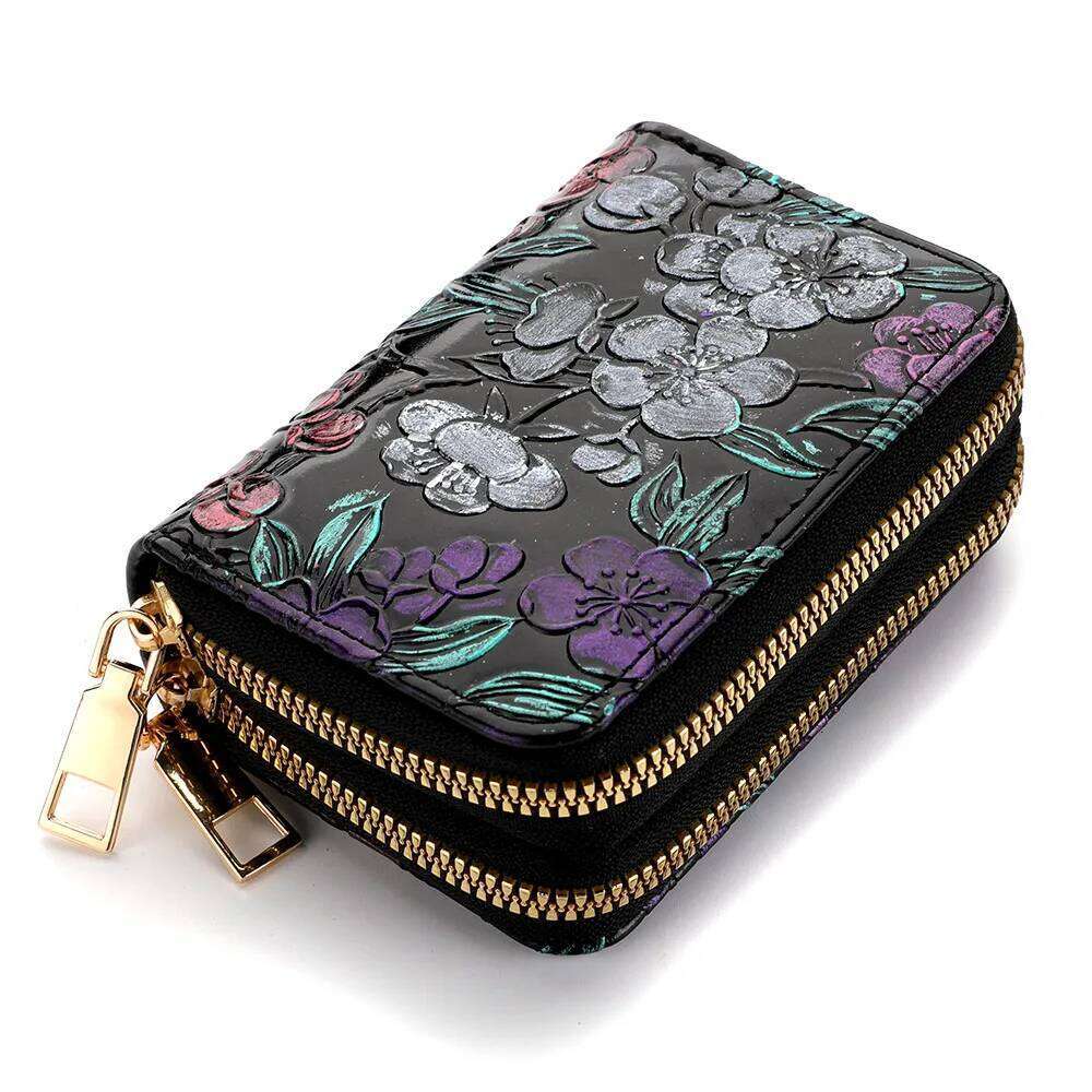 Women's Large Capacity Multi-Card Slot Coin Wallet Double Zipper Credit Card Holder For Women C260304