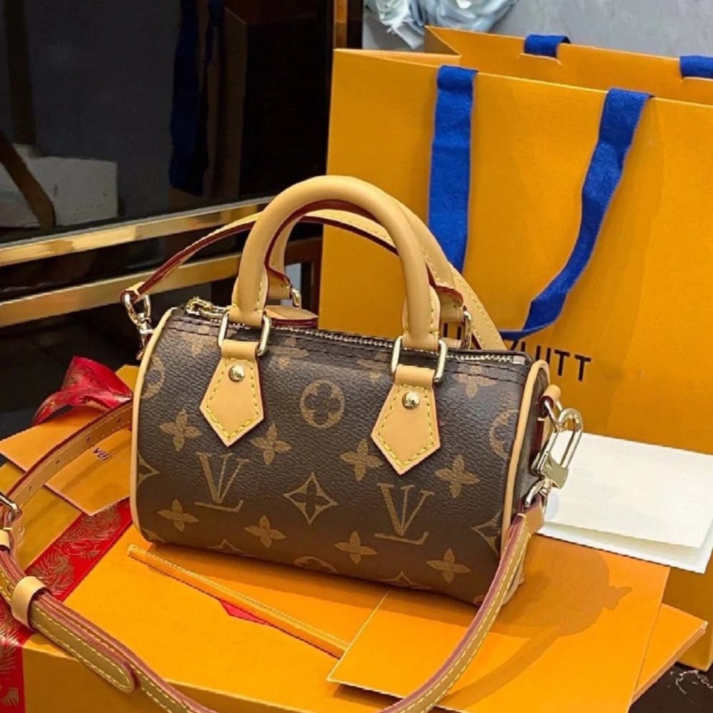 Designer bag shoulder bag luxury mini bag crossbody bag high-quality women's leather denim embossed handbag brown flower handbag mirror level leather chain bag